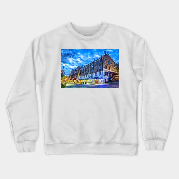 River Street Savannah Georgia Crewneck Sweatshirt by Gestalt Imagery